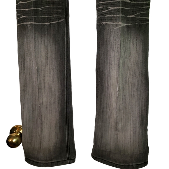 House of Deréon Gray Embroidered Jeans 1/2 - Picture 3 of 12